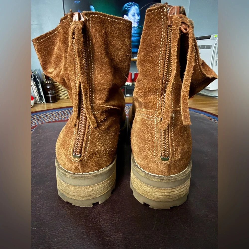 ANTONIO MELANI Brown Suede Ankle Boots - Picture 2 of 4